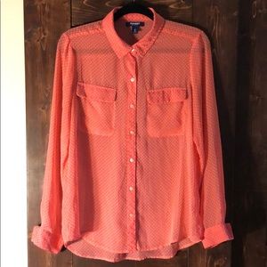 Old Navy Coral Button Down Size Medium